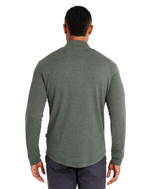 Men's Emery Quarter-Zip Pullover - Olive/ Grey Heather