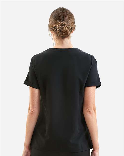 Women's Invincible V-Neck Stretch Scrub Top - Black