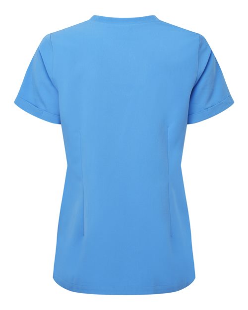 Women's Invincible V-Neck Stretch Scrub Top - Ceil Blue