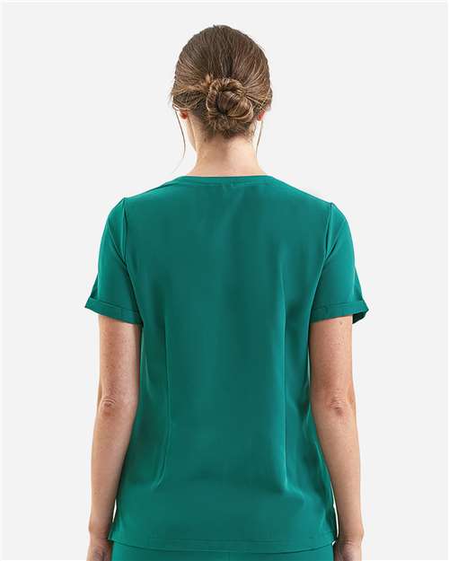 Women's Invincible V-Neck Stretch Scrub Top - Clean Green