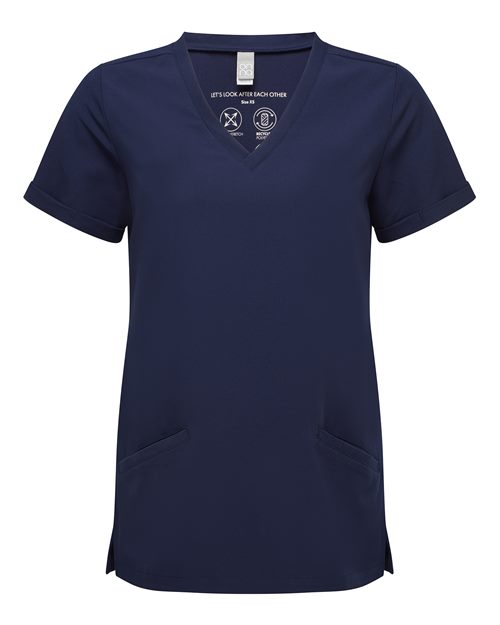 Women's Invincible V-Neck Stretch Scrub Top - Navy