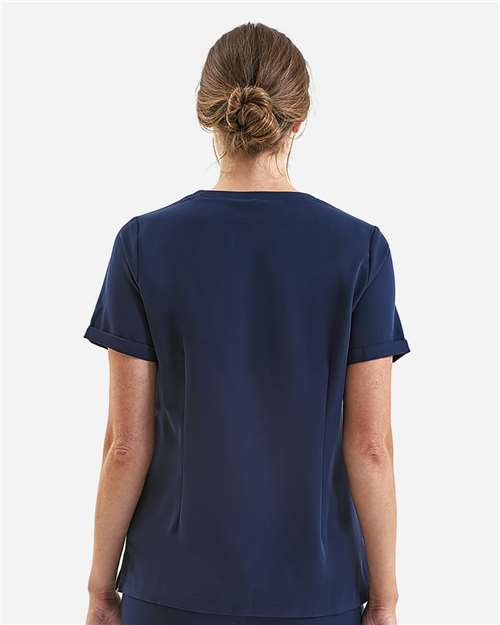 Women's Invincible V-Neck Stretch Scrub Top - Navy