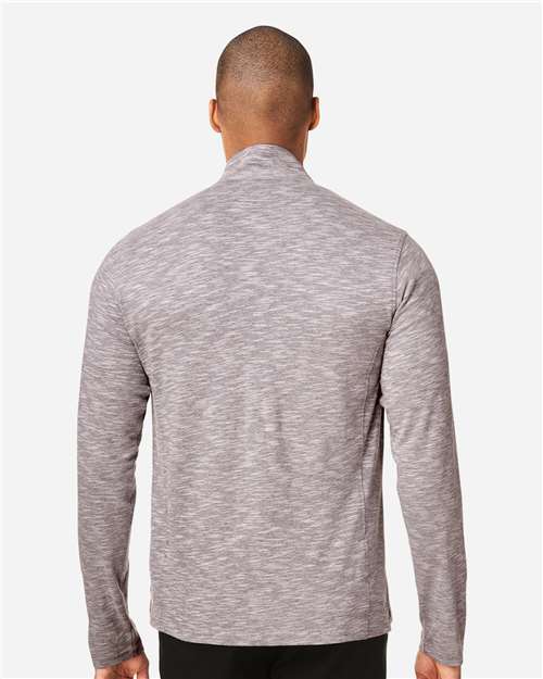 Men's Eclipse Jacquard Quarter-Zip Pullover - Burgundy Heather