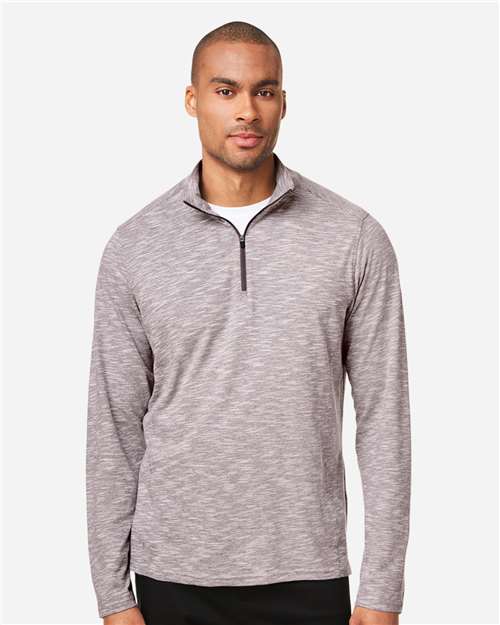 Men's Eclipse Jacquard Quarter-Zip Pullover - Burgundy Heather