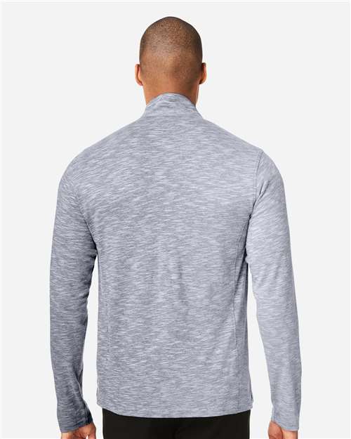 Men's Eclipse Jacquard Quarter-Zip Pullover - Classic Navy Heather