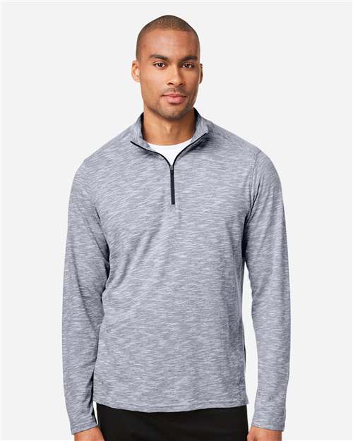 Men's Eclipse Jacquard Quarter-Zip Pullover - Classic Navy Heather