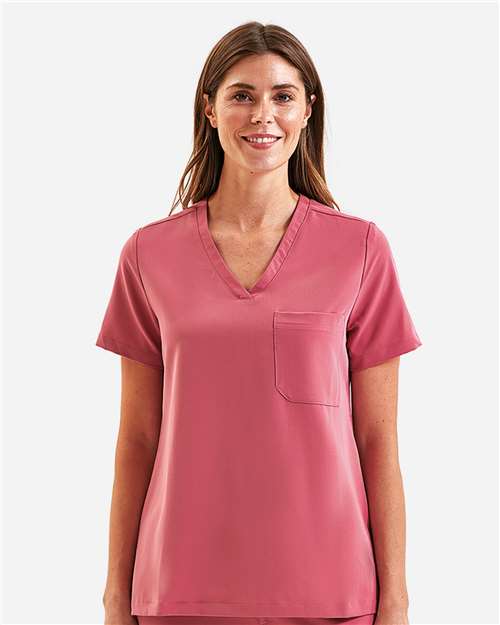 Women's Limitless V-Neck Stretch Scrub Top - Calm Pink