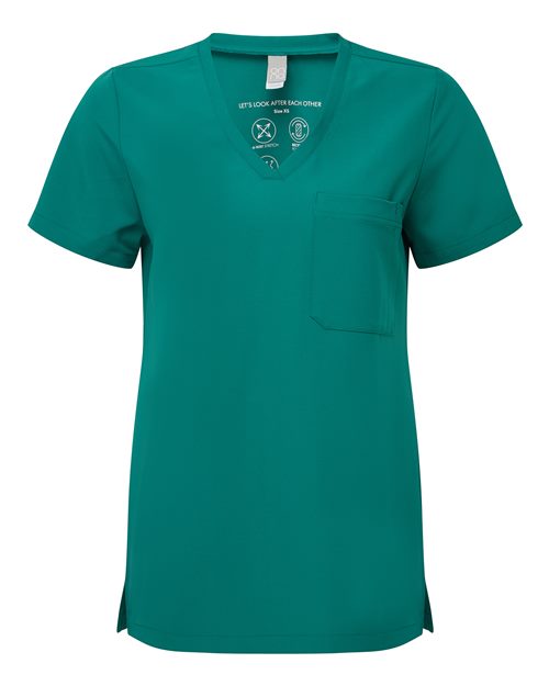 Women's Limitless V-Neck Stretch Scrub Top - Clean Green