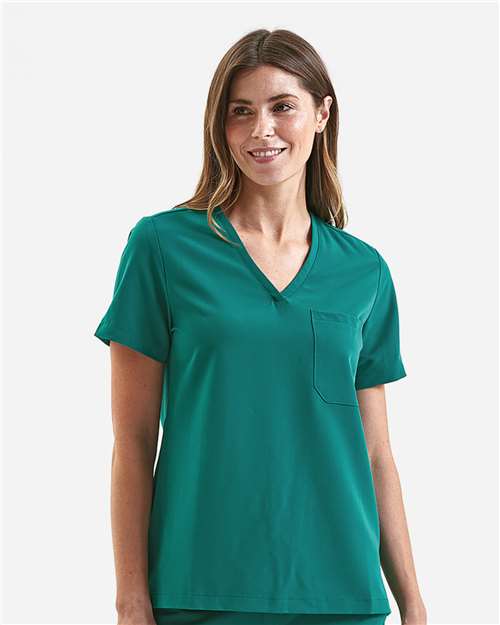 Women's Limitless V-Neck Stretch Scrub Top - Clean Green