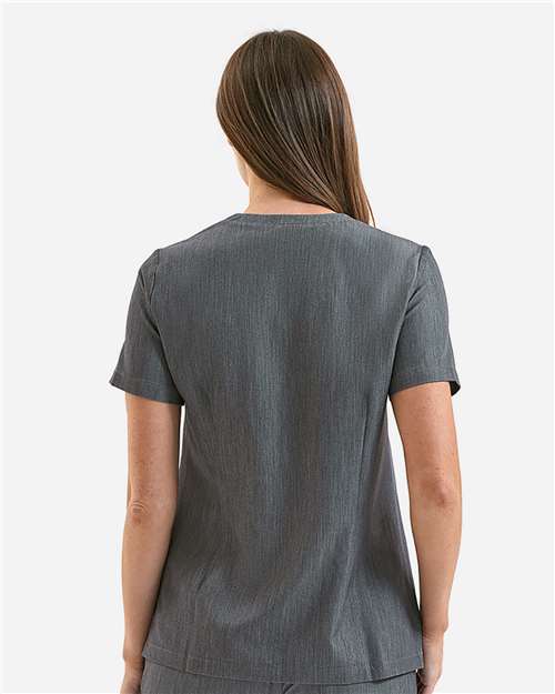 Women's Limitless V-Neck Stretch Scrub Top - Dynamo Grey