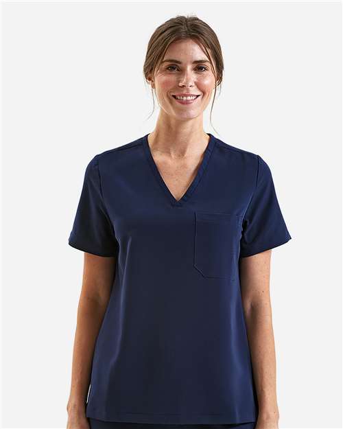 Women's Limitless V-Neck Stretch Scrub Top - Navy