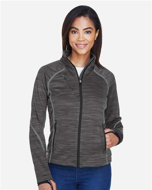 Women's Flux Mélange Bonded Fleece Jacket - Carbon/ Black