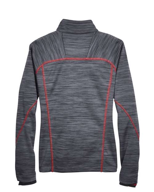 Women's Flux Mélange Bonded Fleece Jacket - Carbon/ Olympic Red