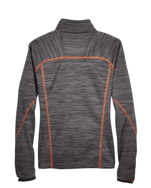 Women's Flux Mélange Bonded Fleece Jacket - Carbon/ Orange Soda