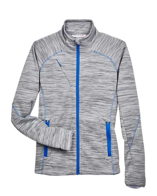 Women's Flux Mélange Bonded Fleece Jacket - Platinum/ Olympic Blue