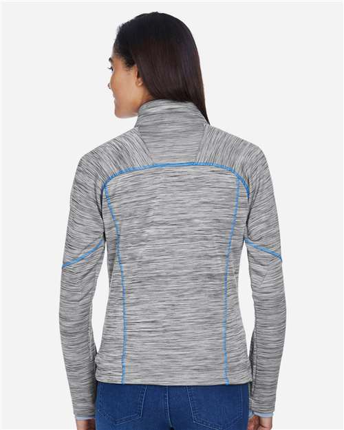 Women's Flux Mélange Bonded Fleece Jacket - Platinum/ Olympic Blue