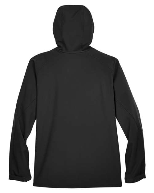 Men's Prospect Two-Layer Fleece Bonded Soft Shell Hooded Jacket - Black