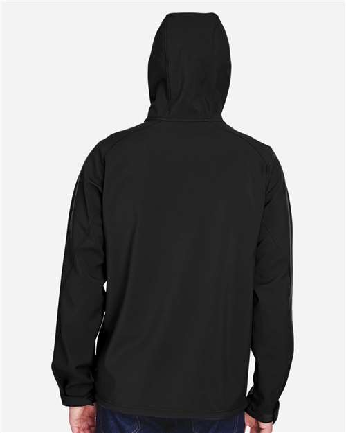 Men's Prospect Two-Layer Fleece Bonded Soft Shell Hooded Jacket - Black