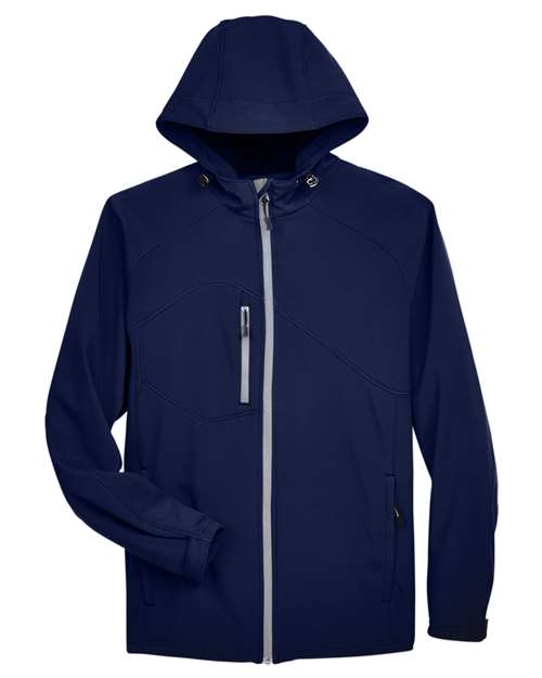 Men's Prospect Two-Layer Fleece Bonded Soft Shell Hooded Jacket - Classic Navy