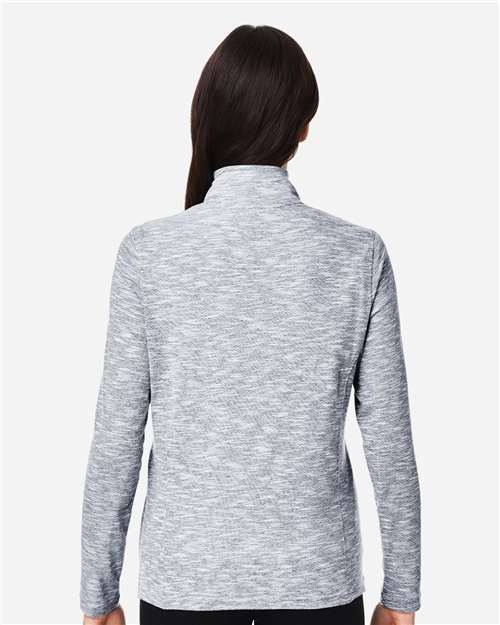 Women's Eclipse Jacquard Quarter-Zip Pullover - Black Heather