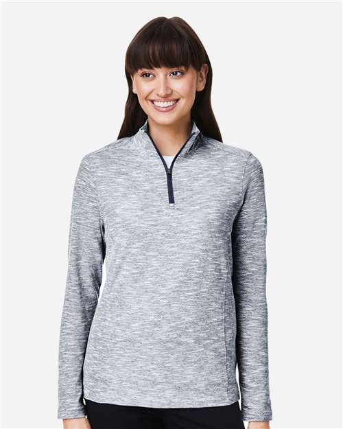 Women's Eclipse Jacquard Quarter-Zip Pullover - Black Heather