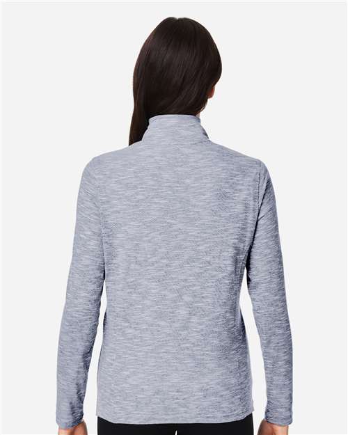 Women's Eclipse Jacquard Quarter-Zip Pullover - Classic Navy Heather