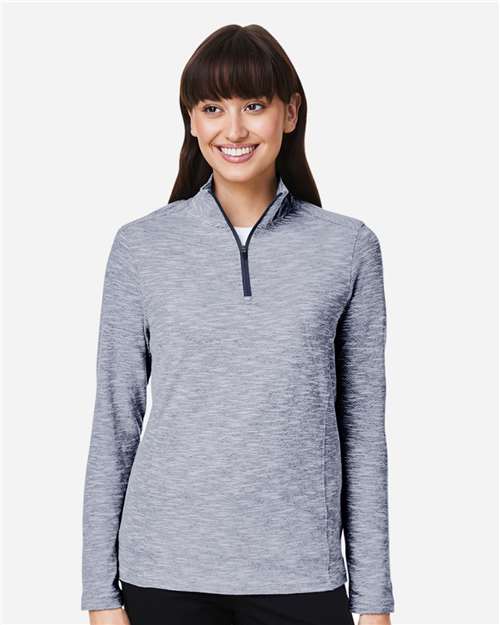 Women's Eclipse Jacquard Quarter-Zip Pullover - Classic Navy Heather