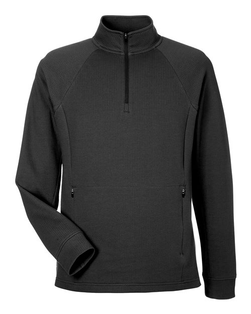 Men's Rhythm Waffle Quarter-Zip Pullover - Black