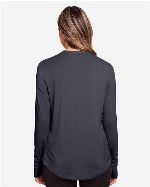 Women's JAQ Stretch Performance V-Neck Snap Pullover - Carbon