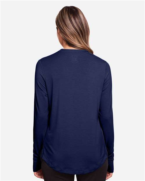 Women's JAQ Stretch Performance V-Neck Snap Pullover - Classic Navy