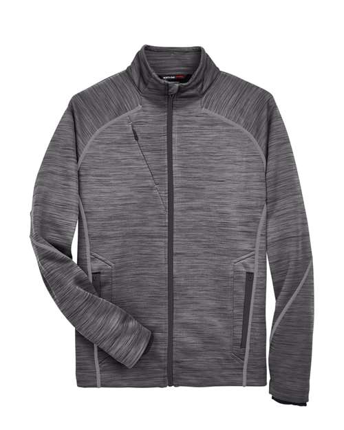 Men's Flux Mélange Bonded Fleece Jacket - Carbon/ Black