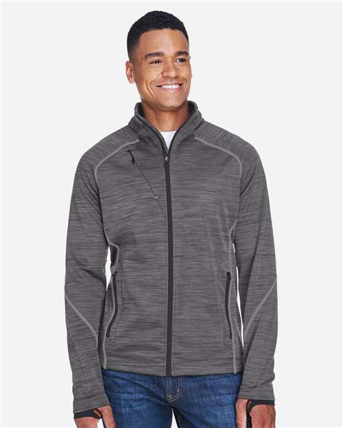 Men's Flux Mélange Bonded Fleece Jacket - Carbon/ Black