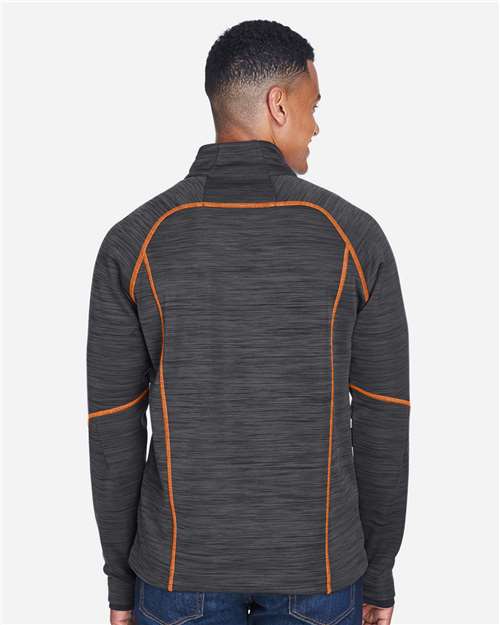 Men's Flux Mélange Bonded Fleece Jacket - Carbon/ Orange Soda