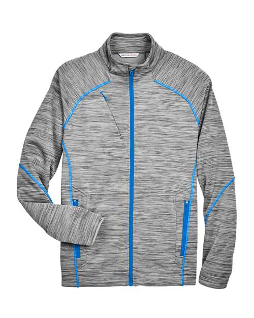 Men's Flux Mélange Bonded Fleece Jacket - Platinum/ Olympic Blue