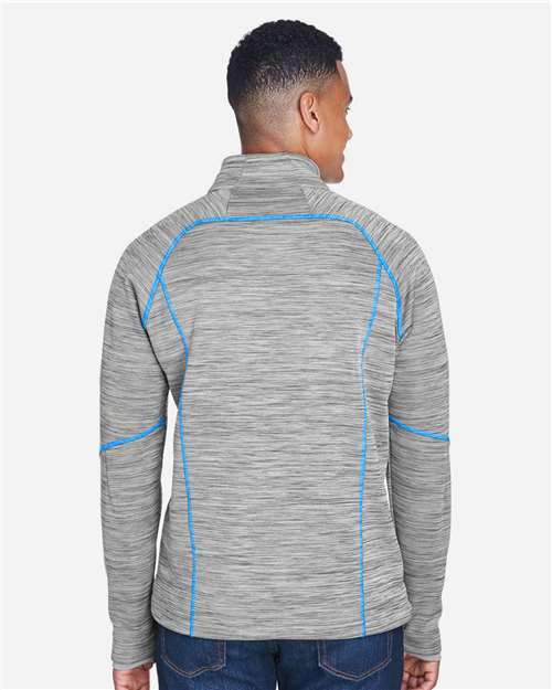 Men's Flux Mélange Bonded Fleece Jacket - Platinum/ Olympic Blue