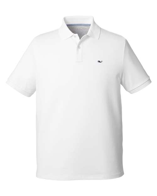Men's Edgartown Pique Polo - White Cap