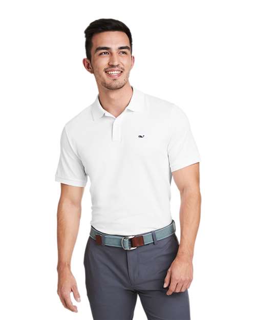 Men's Edgartown Pique Polo - White Cap