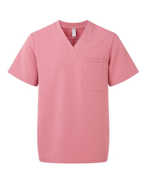 Men's Limitless V-Neck Stretch Scrub Top - Calm Pink
