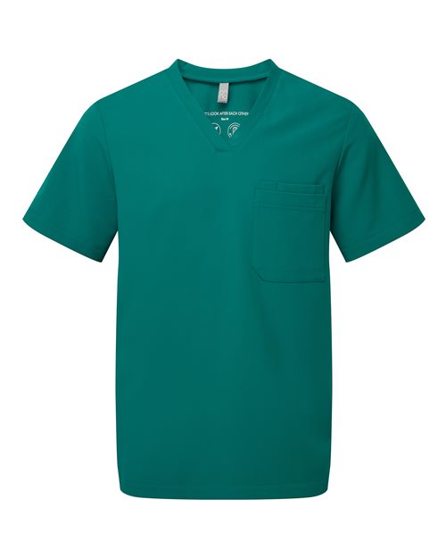Men's Limitless V-Neck Stretch Scrub Top - Clean Green