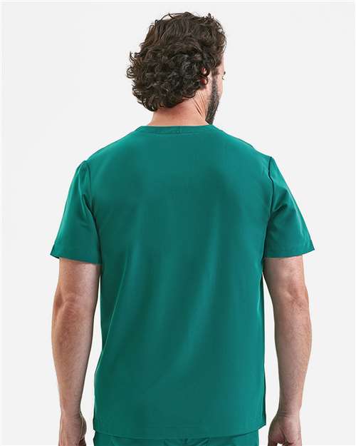 Men's Limitless V-Neck Stretch Scrub Top - Clean Green