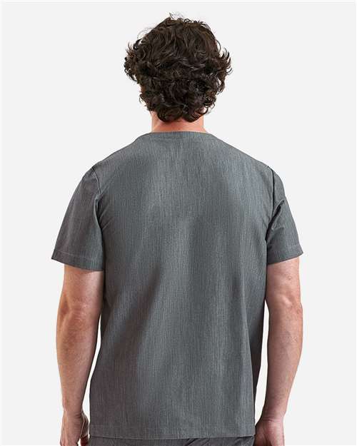 Men's Limitless V-Neck Stretch Scrub Top - Dynamo Grey
