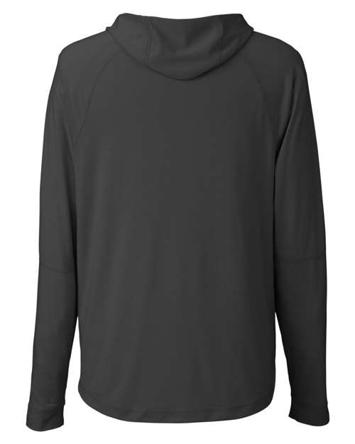 Unisex JAQ Stretch Performance Hooded Long Sleeve T-Shirt - Black