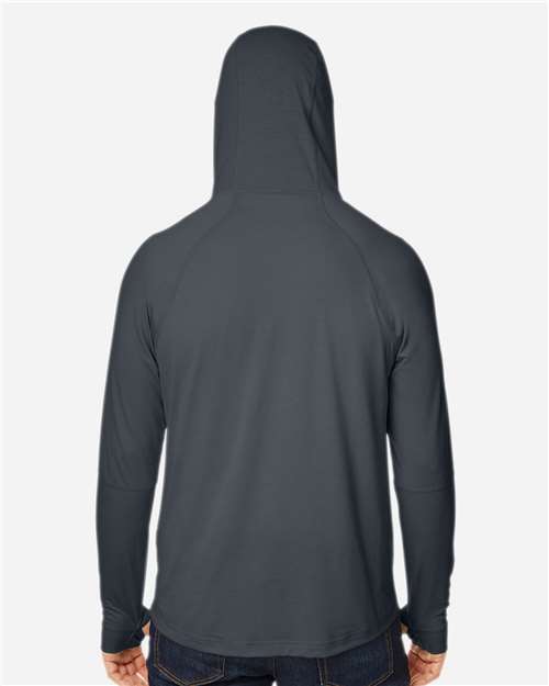 Unisex JAQ Stretch Performance Hooded Long Sleeve T-Shirt - Carbon