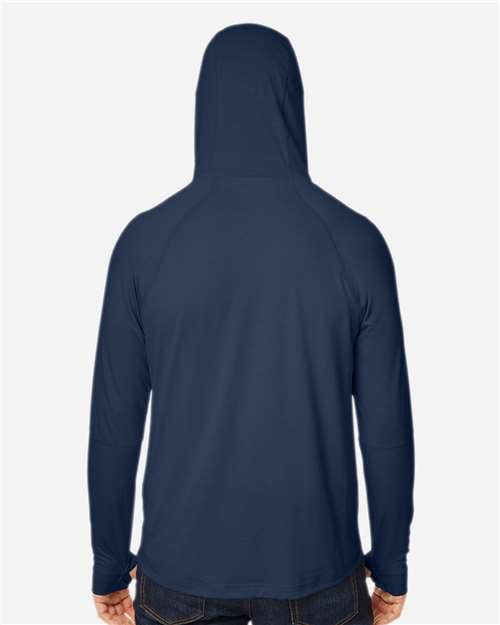 Unisex JAQ Stretch Performance Hooded Long Sleeve T-Shirt - Classic Navy