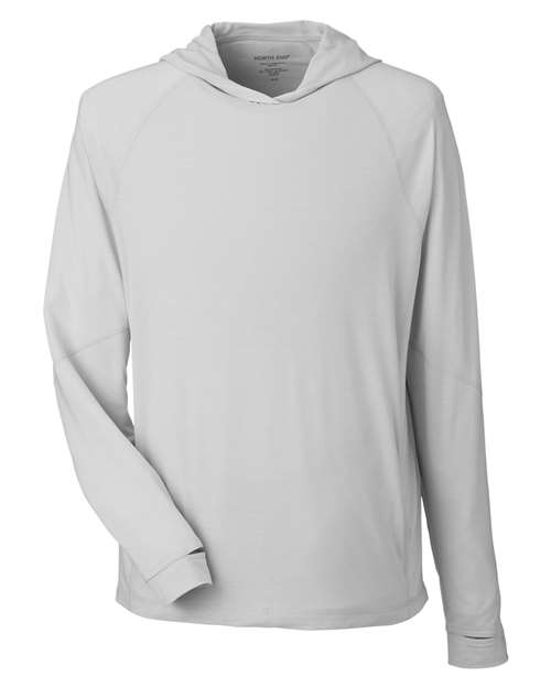 Unisex JAQ Stretch Performance Hooded Long Sleeve T-Shirt - Platinum