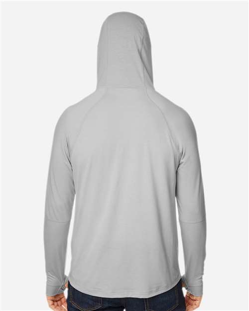 Unisex JAQ Stretch Performance Hooded Long Sleeve T-Shirt - Platinum