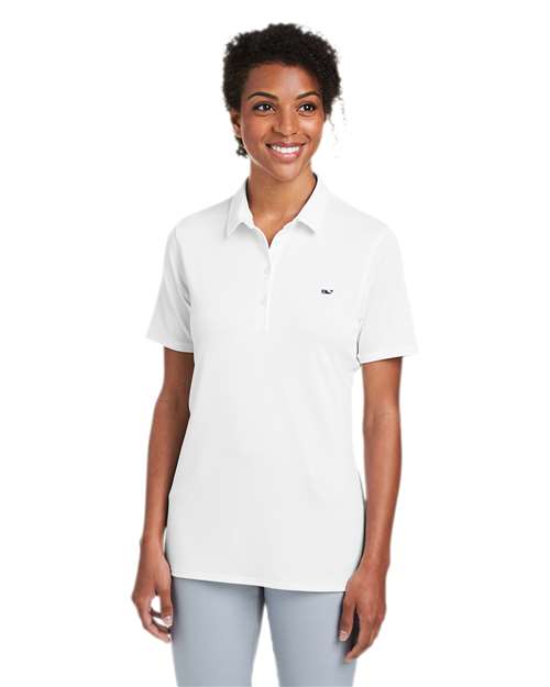 Women's Edgartown Pique Polo - White Cap