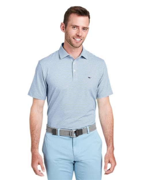 Men's Heathered Winstead Sankaty Polo - Ocean Breeze