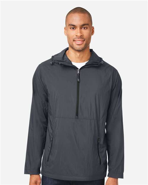 Men's Aura Lightweight Packable Anorak - Carbon/ Black