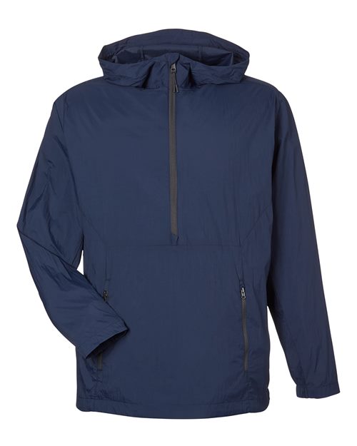 Men's Aura Lightweight Packable Anorak - Classic Navy/ Carbon